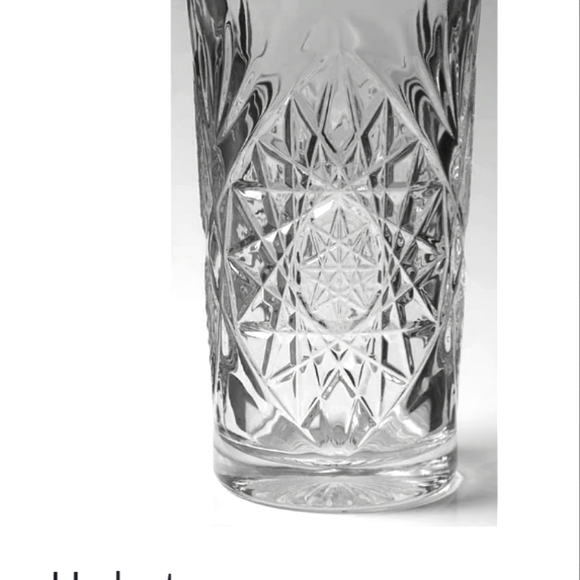 Lovely Vintage Pressed Glass Hobstar Highball Glass/Vase, Libbey Glass Company! - Picture 4 of 6